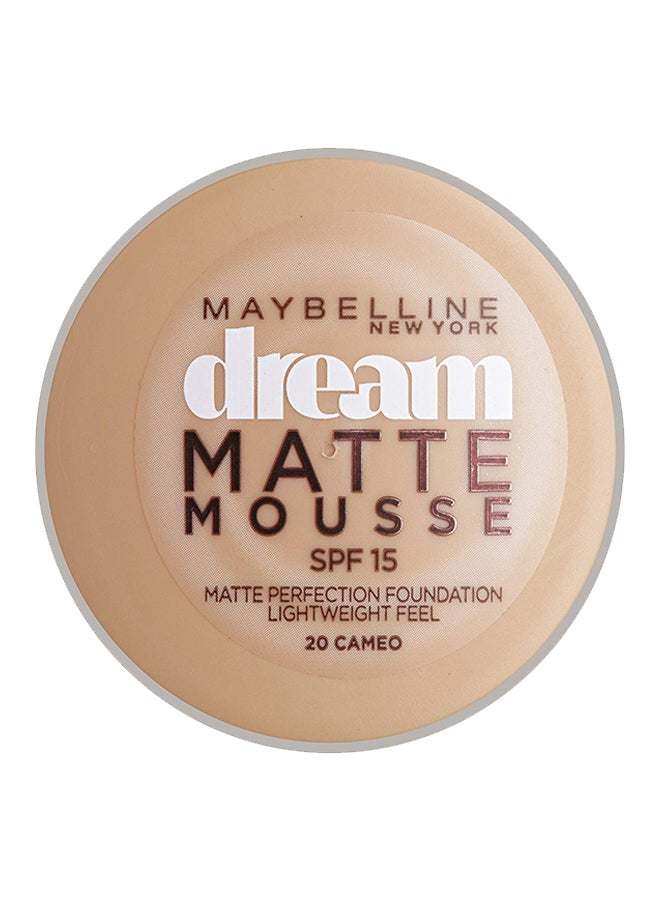 MAYBELLINE NEW YORK - Dream Matte Mousse Foundation SPF15 20 Cameo - Image 1