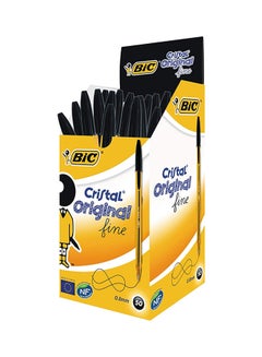 Bic 50-Piece Cristal Ball Point Pen Yellow/Black  - Image 1
