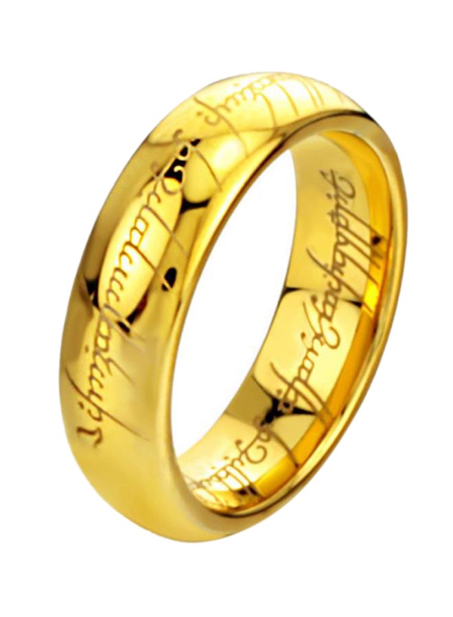 14 Karat Gold Engraved Lovers Ring 