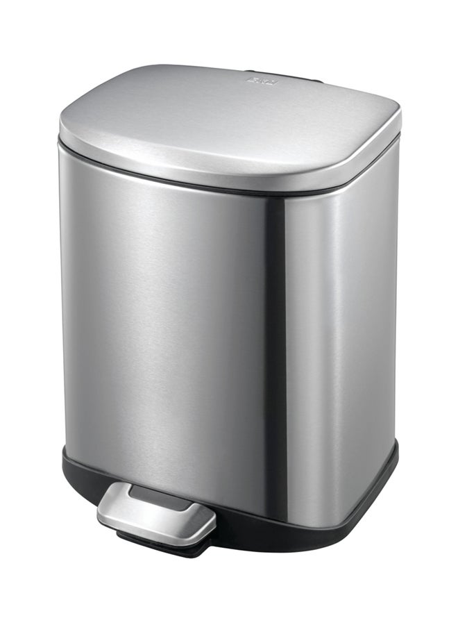 EKO Della Stainless Steel Waste Bin With Soft Lid Silver 12Liters - Image 1
