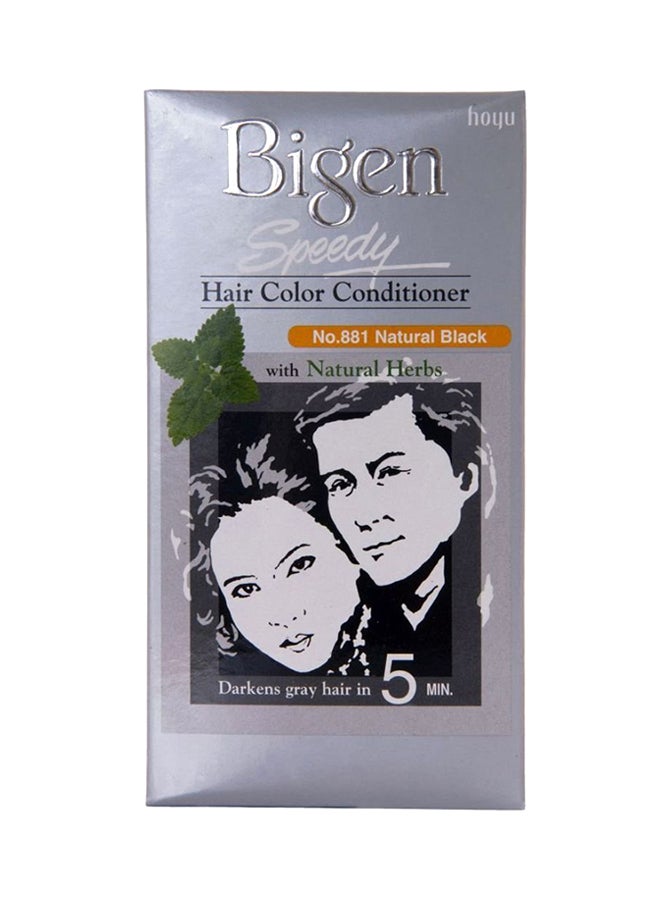 Bigen Speedy Hair Colour Conditioner Natural Black 881 80grams  - Image 1