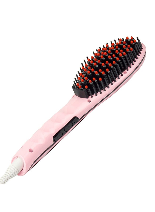 Fast Hair Straitening Brush Pink/Black