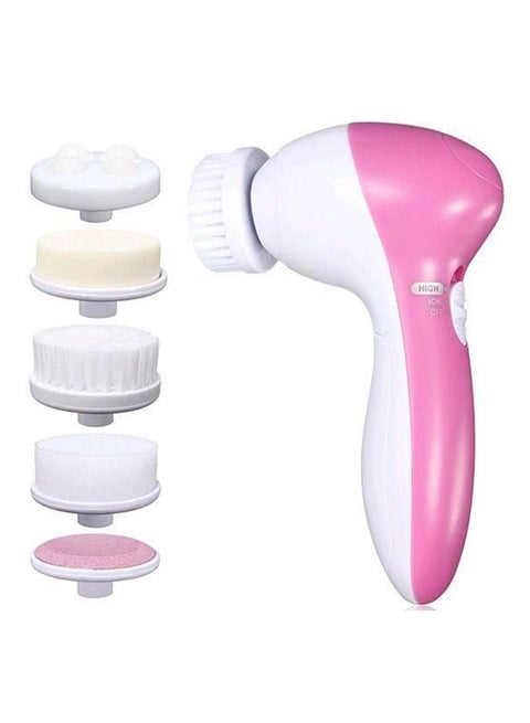 5 In 1 Beauty Care Massager Pink And White Pink/White