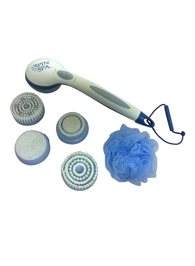 Spin Spa 6-Piece Shower Massager Set White/Purple