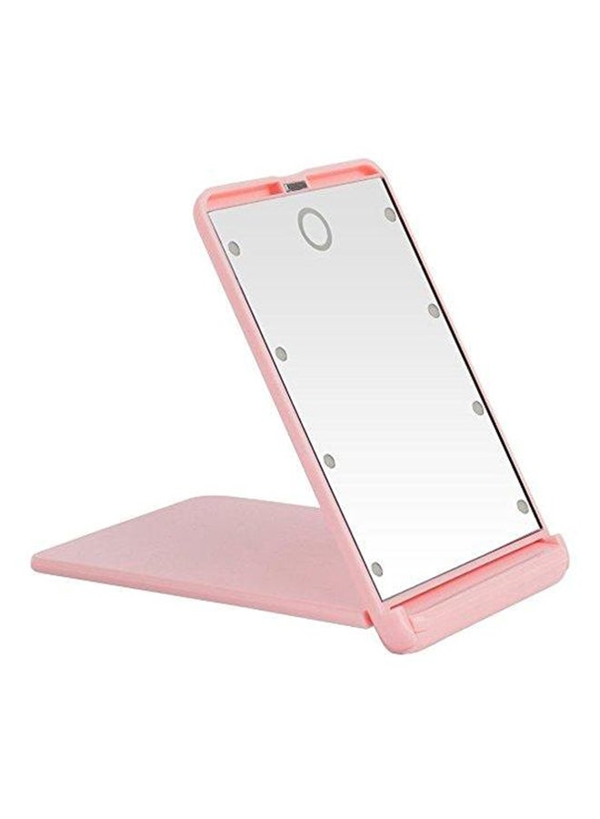 LED Compact Pocket Mirror Pink - Image 2