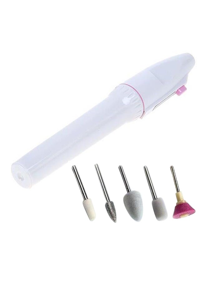 5-Bit Electric Nail Grooming Kit White/Grey/Silver