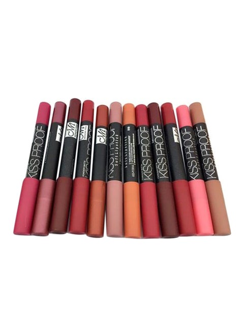 12-Piece Matte Lipstick Set Multicolour