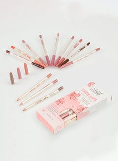 Menow 12-Piece True Lips Lip Liner Set Multicolour  - Image 2