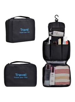 Generic Waterproof Toiletry Bag With Hook Black 