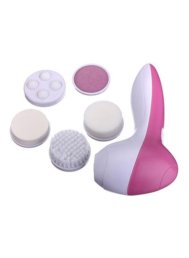Generic 5-In-1 Facial Cleanser Massager Kit Pink/White - Image 3