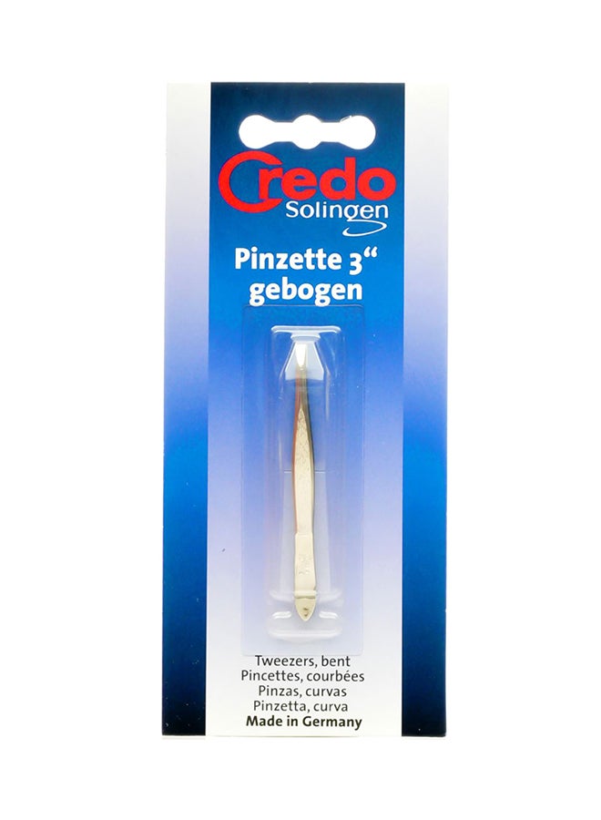 CREDO SOLINGEN - Bent Tweezer Silver 3inch - Image 1