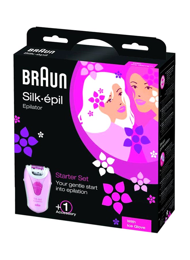 براون ماكينة إزالة الشعر سيلك أبيض/ وردي - Image 2