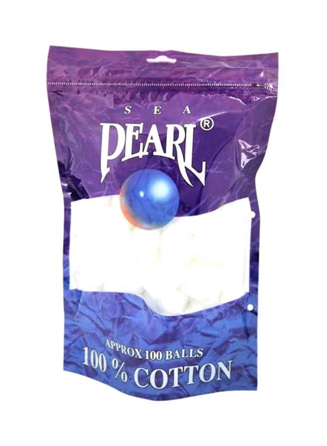 Sea Pearl - 100-Piece Cotton Balls White - Image 1