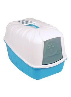 MPS Komoda Toilet Litter Box With Replaceable Carbon Filter For Cat White/Baby Blue 