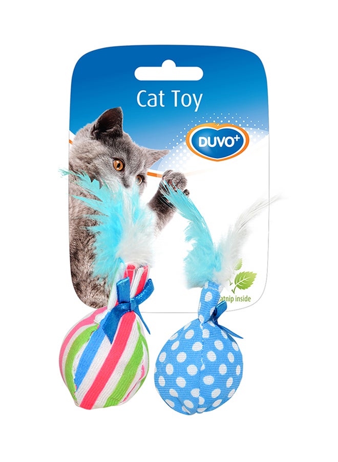 Assortment Balls With Feather Toys For Cat Multicolour