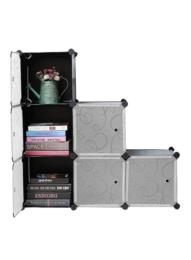 Generic 6 Cells Multifunctional Deatchable Storage Cabinet Clear/Black 3 to 4feet  - Image 2