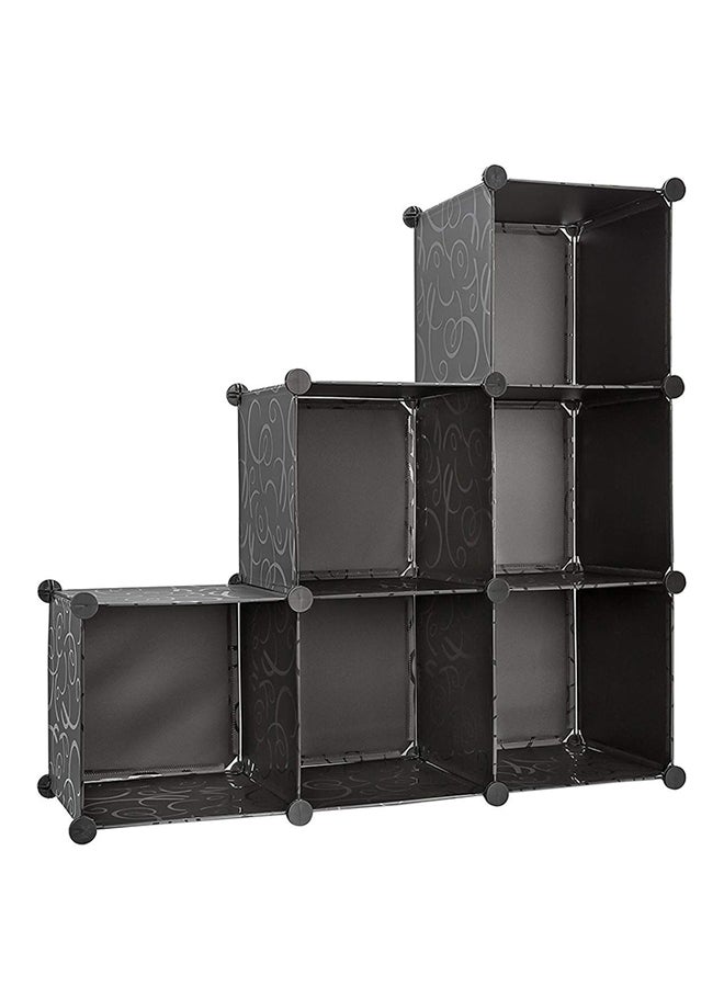Generic 6 Cells Multifunctional Deatchable Storage Cabinet Clear/Black 4 to 5feet  - Image 1