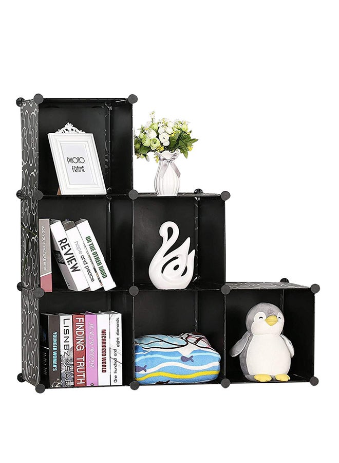 Generic 6 Cells Multifunctional Deatchable Storage Cabinet Clear/Black 4 to 5feet  - Image 2