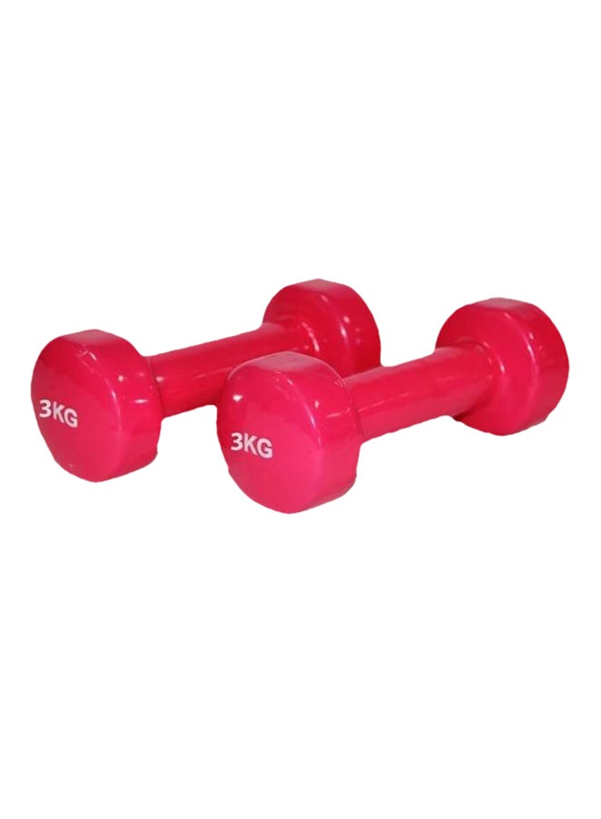 2-Piece Classical Vinyl Dumbbell Set 2x3 Kg