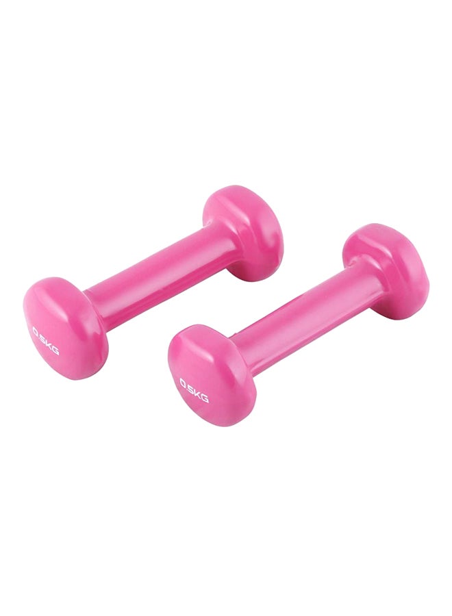 2-Piece Vinyl Dumbbell Set 2x0.5 Kg