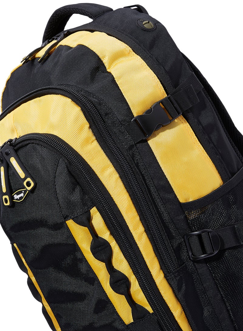 Regency - Adjustable Strap Backpack Black/Yellow - Image 1