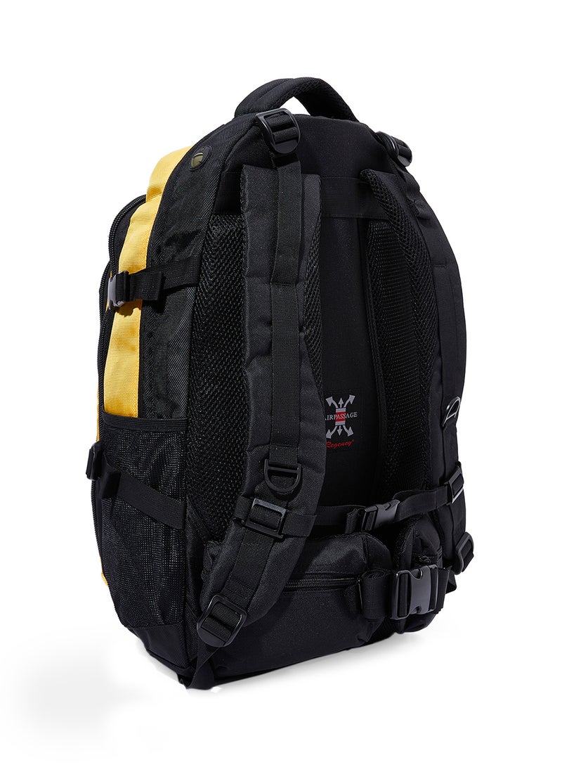 Regency - Adjustable Strap Backpack Black/Yellow - Image 1