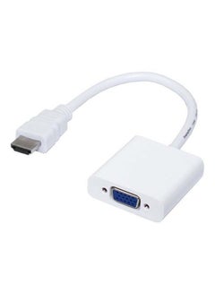 Generic HDMI To VGA Cable Video Converter Adapter White 