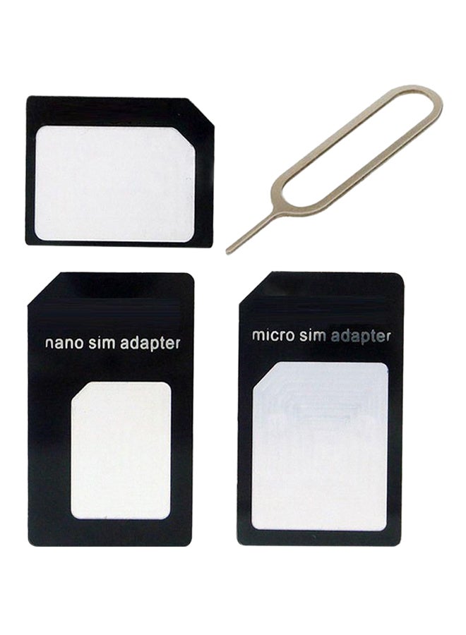 Generic - Nano & Micro Standard SIM Card Adapters Black - Image 1