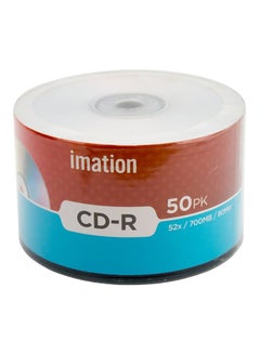 50 قطعة من أقراص مضغوطة قابلة للتسجيل Imation CD-R 50 PK متعدد الألوان