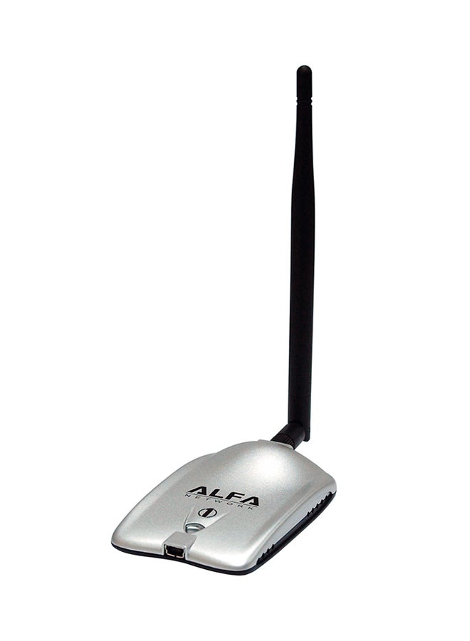 ALFA - USB Wireless Network Adapter With 5dbi Antenna For Extension 54 Mbps Black/Grey - Image 1