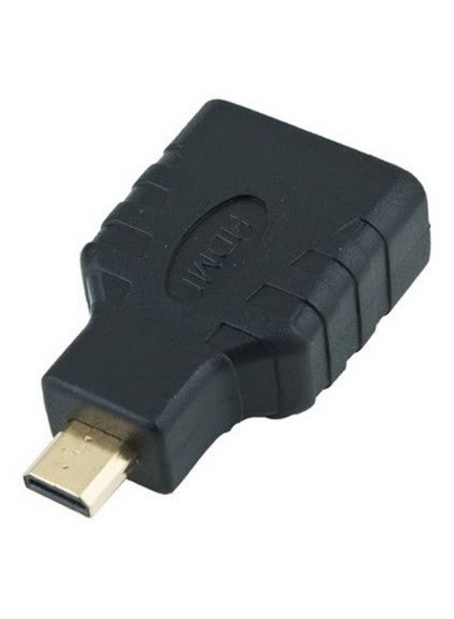 HDMI Female To Micro HDMI Type D Male Adapter Black 