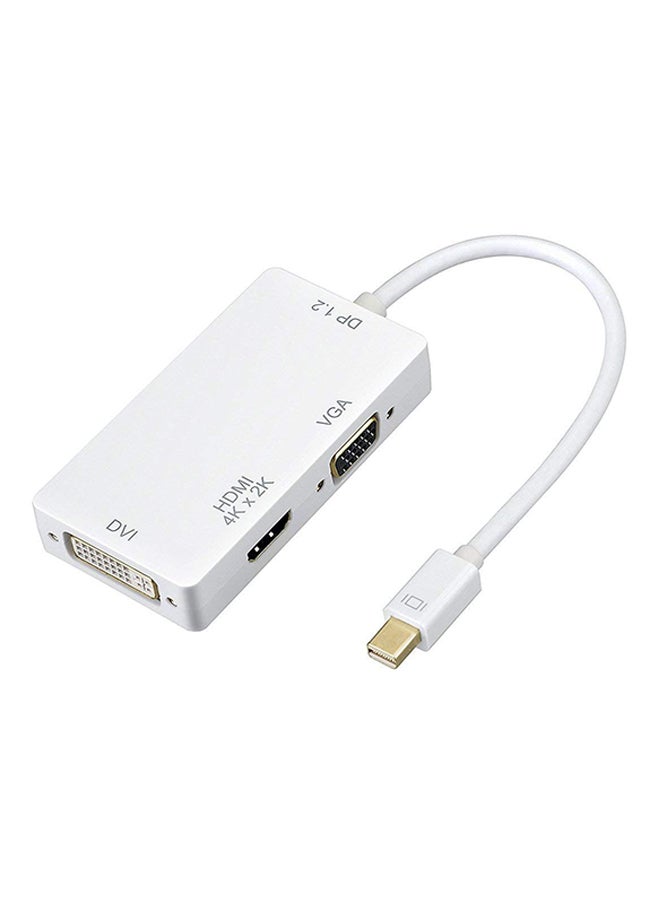 3-in-1 Mini Display Port Adapter White