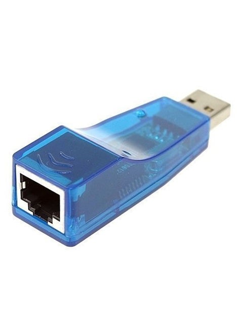 USB 2.0 To RJ45 LAN Ethernet Adapter Blue
