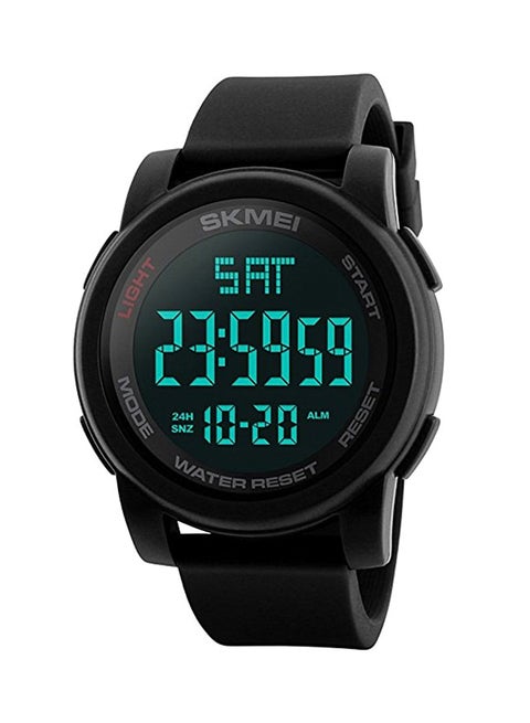 Men's Water Resistant Silicone Digital Watch NN0011SK1257-Black
