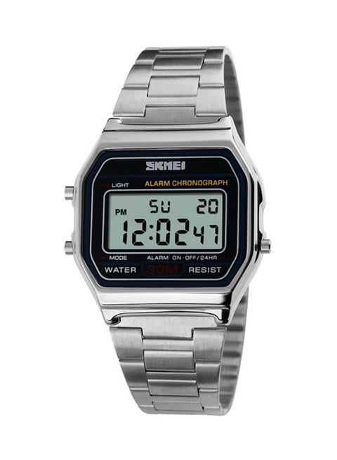 men Water Resistant Stainless Steel Digital Watch NN0015SK1123-Silver - 33 mm - Silver
