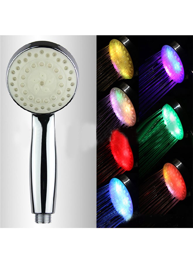 CABINA HOME 7-Colour Luminous Handheld Shower Head Silver/white - Image 2
