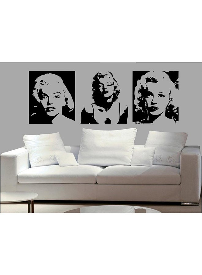 Spoil Your Wall Marilyn Monroe Wall Sticker Black 115x40centimeter 
