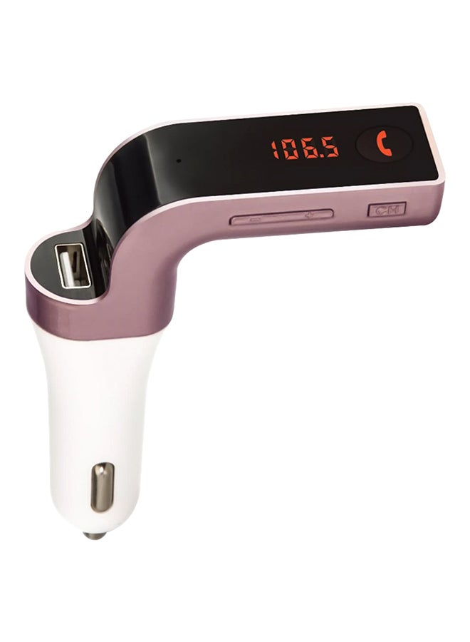 شاحن سيارة بمنفذ USB وردي ذهبي/ أبيض/ أسود