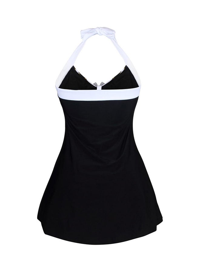 QiaoKai - One-Piece Swimwear Black/White - Image 1