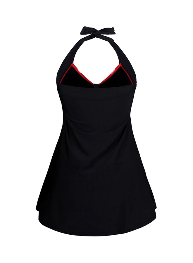 QiaoKai One-Piece Swimwear Black/White/Red  - Image 2