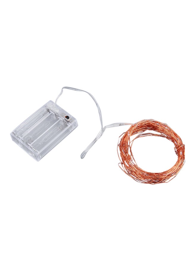 VANDER LIFE 100 LED Battery Box With Copper Wire Lamp Clear/Gold 10meter  - Image 1