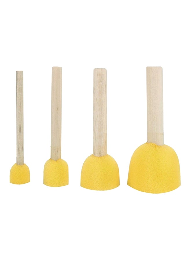 CABINA HOME 4-Piece Sponge Paint Brush Yellow/Beige - Image 1