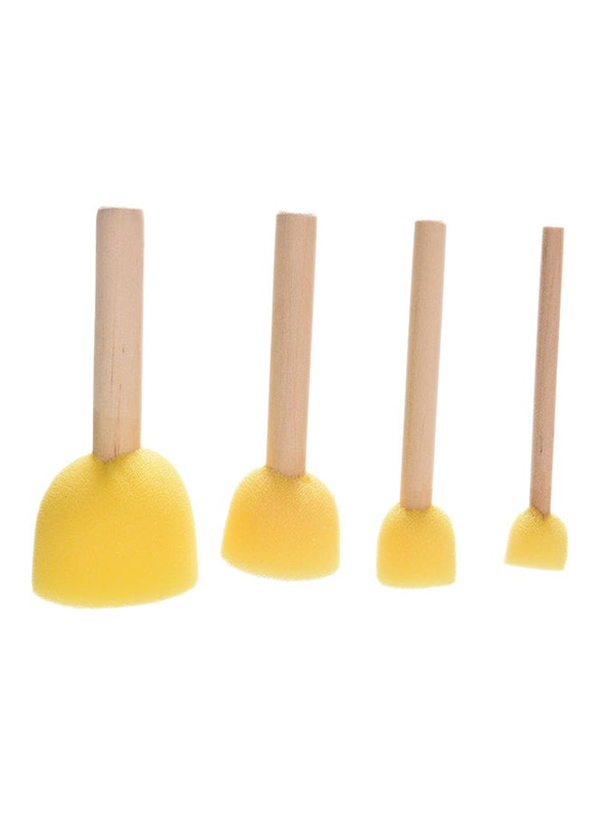 CABINA HOME 4-Piece Sponge Paint Brush Yellow/Beige - Image 2