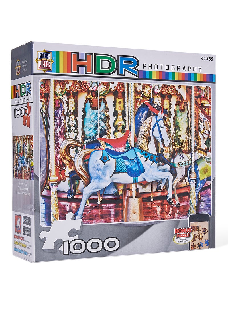 MasterPieces 1000-Piece HDR Photography Prancing Ponies Jigsaw Puzzles - Image 1