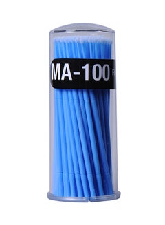 100-Piece Micro Disposable Eyelash Extension Brush Set Blue