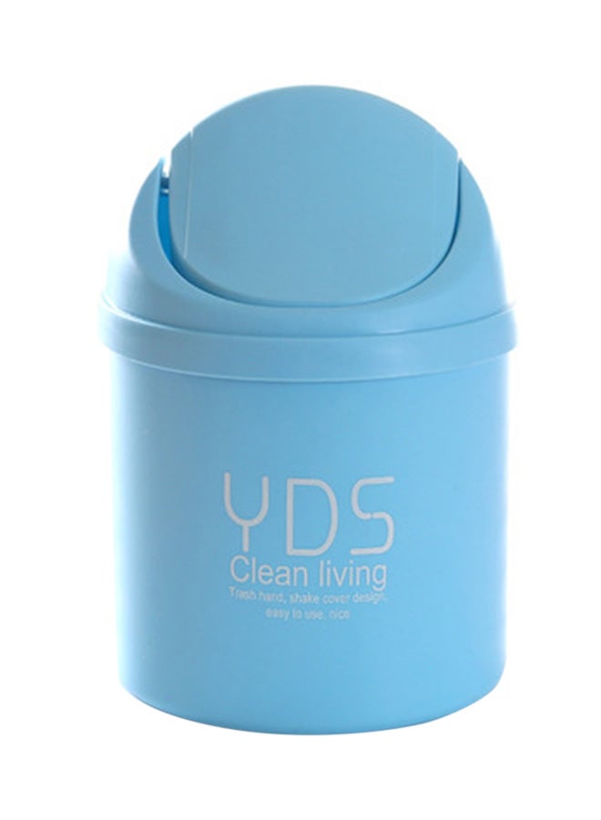 CABINA HOME Creative Mini Desktop Flip Trash Bin Blue 