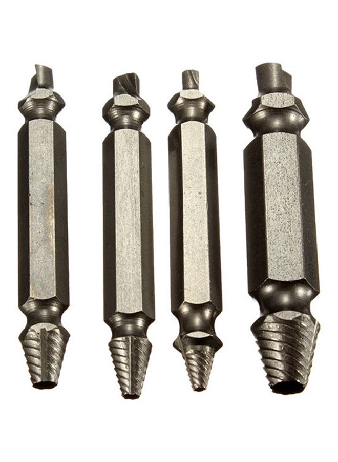 CABINA HOME 4-Piece Screw Extractor Drill Bits Guide Set Silver 5cm - Image 2