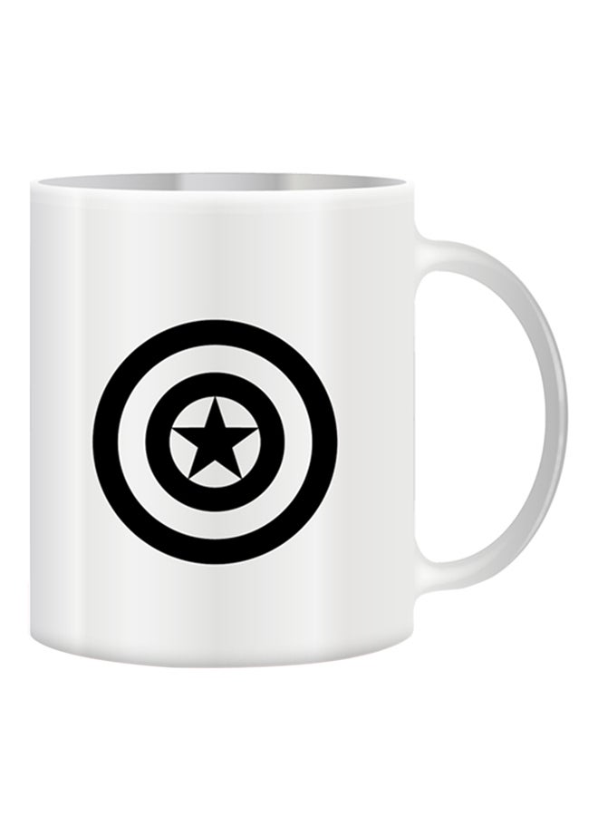 giftex Captain America's Shield Mug White/Black