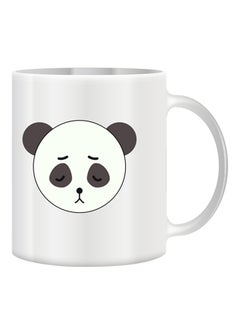 giftex Funny Face Design With Panda Mug White/Black/Grey 
