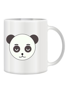 giftex Funny Face Design With Panda Mug White/Black/Grey 